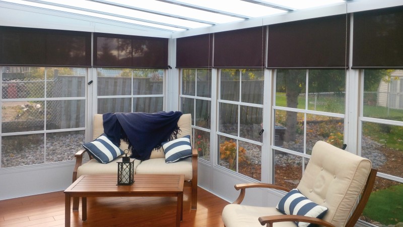 Sunroom with Window Shades in Central Maryland